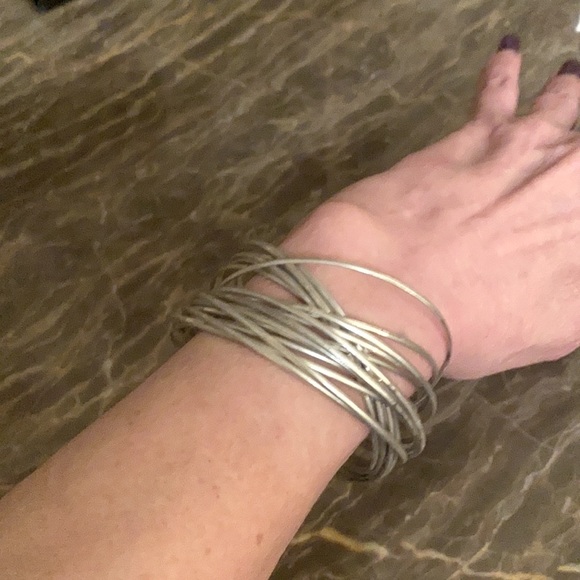 Retired Silpada 925 Sterling Silver 21 Bangle Salute Bracelet. - Picture 6 of 6